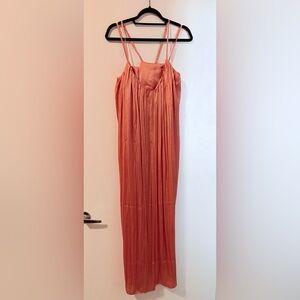 Maternity- never worn- Hatch Coral Slip Maxi Dress with Double Straps